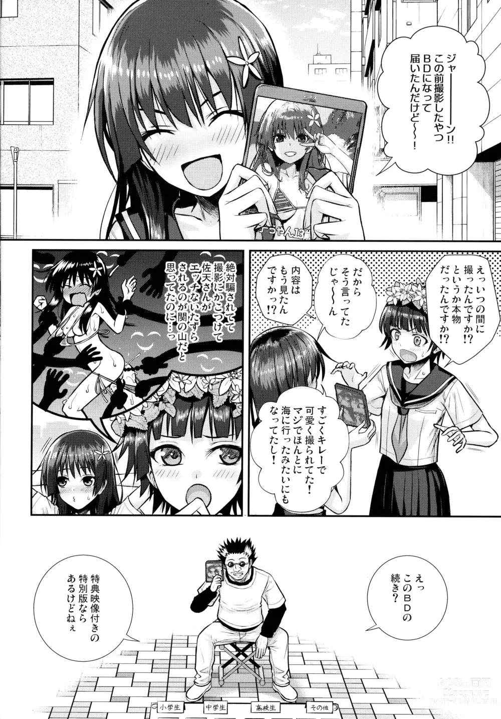 Page 32 of doujinshi Saten-san, Image Video o Toru Natsu