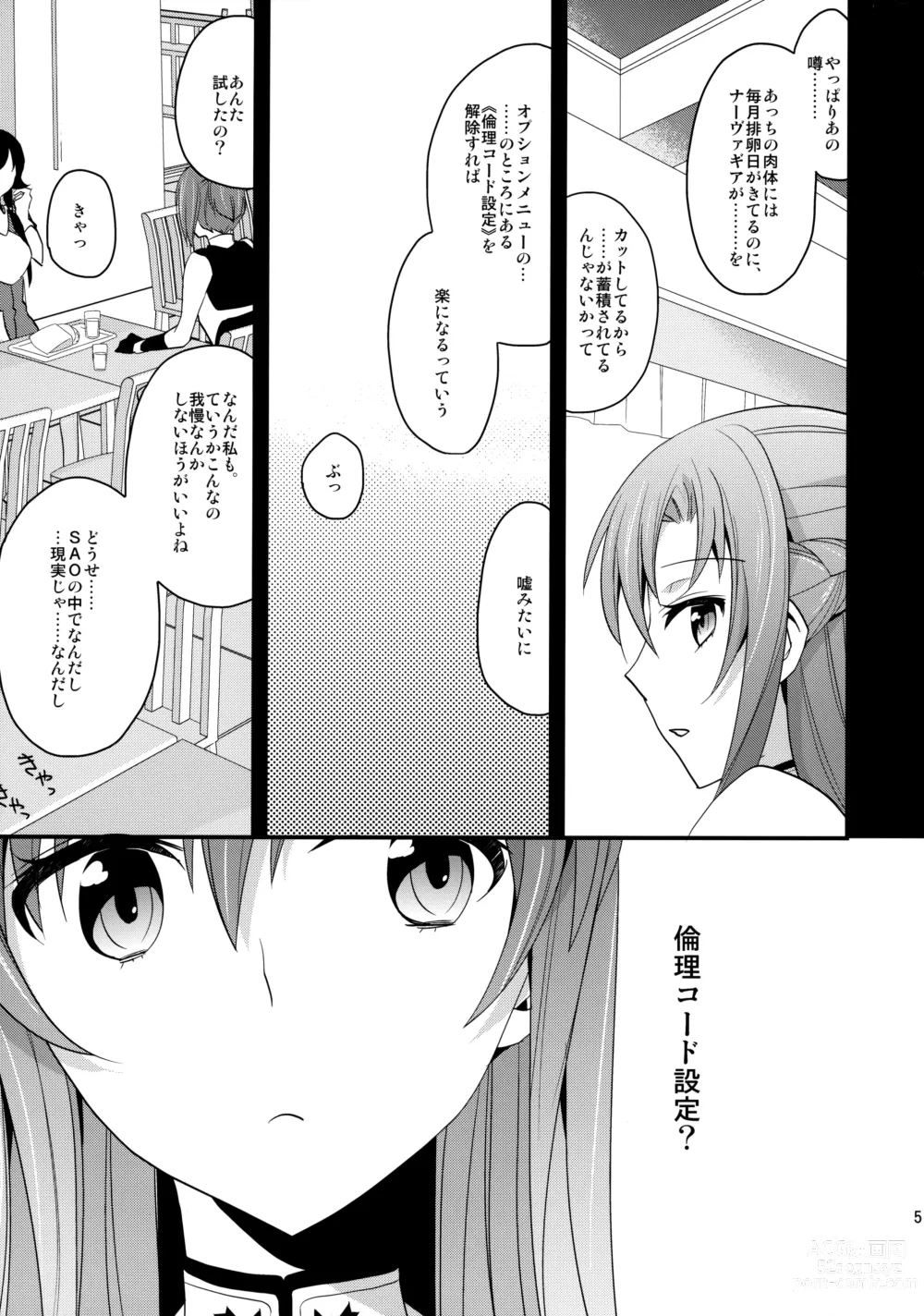 Page 4 of doujinshi Asuna no Meshiagare