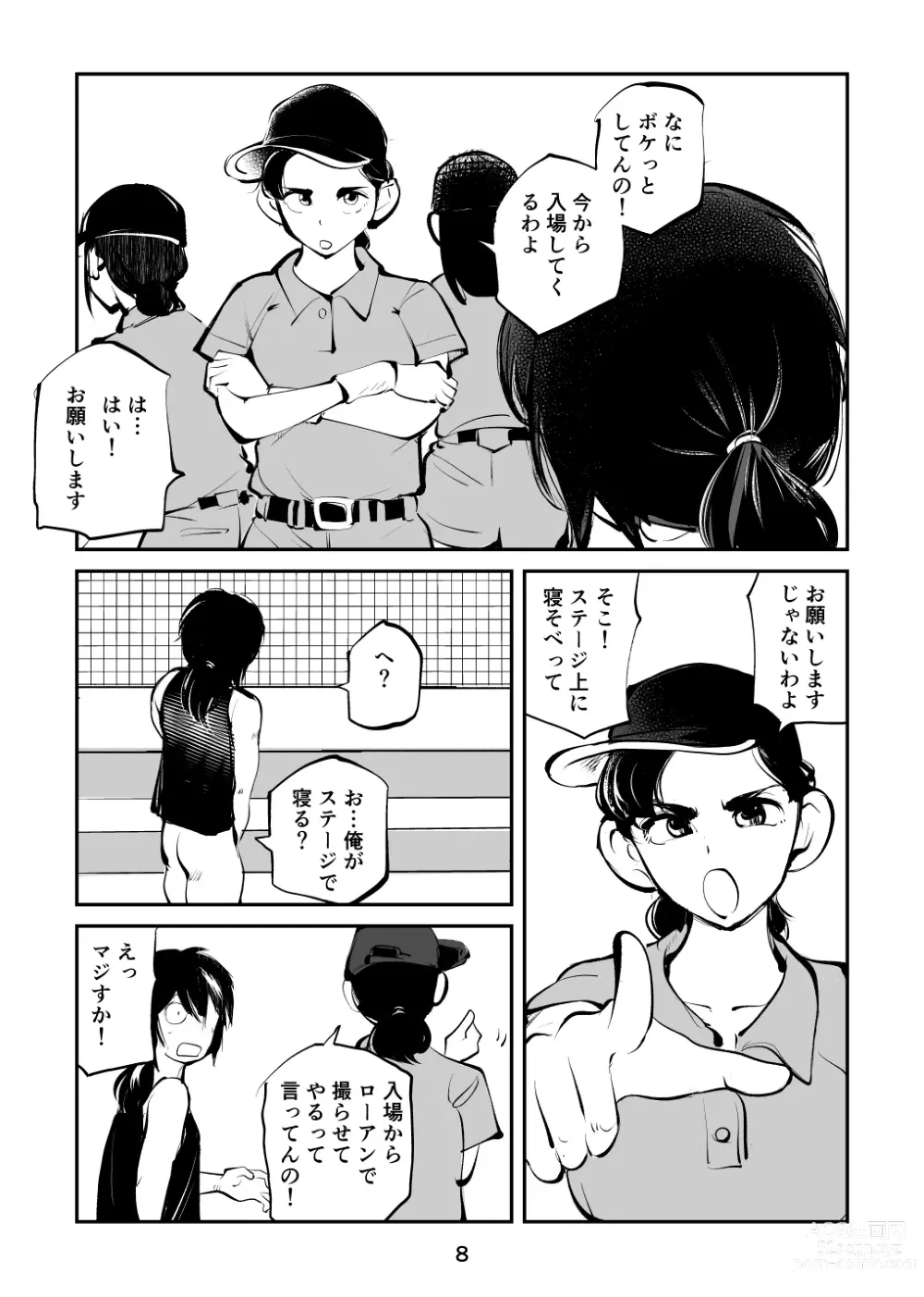Page 8 of doujinshi Kinkeri Cheer Girl VS Tosatsuma Shakai Hito Cheer Girl-hen