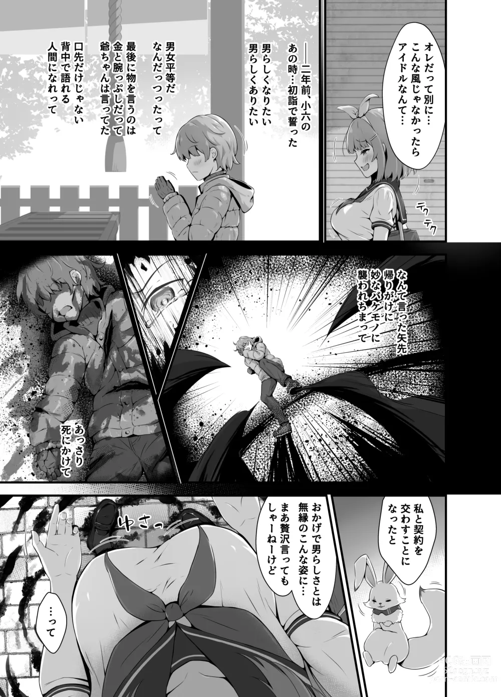 Page 7 of doujinshi Twinkle Kirara ~TS Henshin Heroine VS Yami no Shokushu Battle~