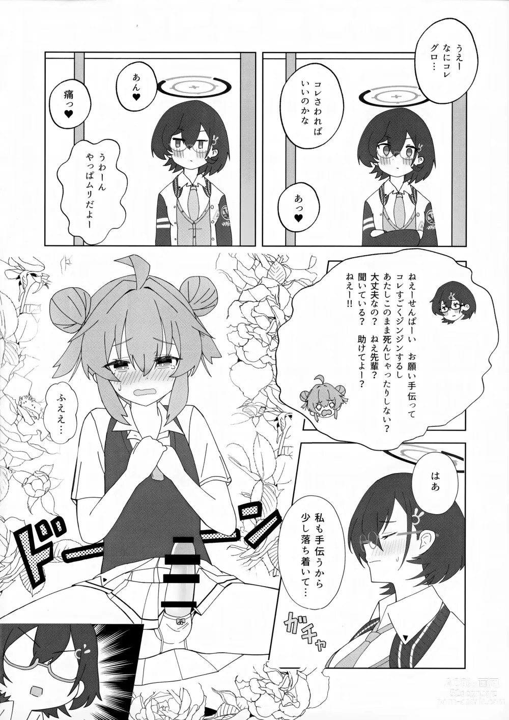 Page 7 of doujinshi Maki-chan no Irogoto ~Ochinchin ga Haechatta!? Uwaan Tasukete Chihiro-senpai~
