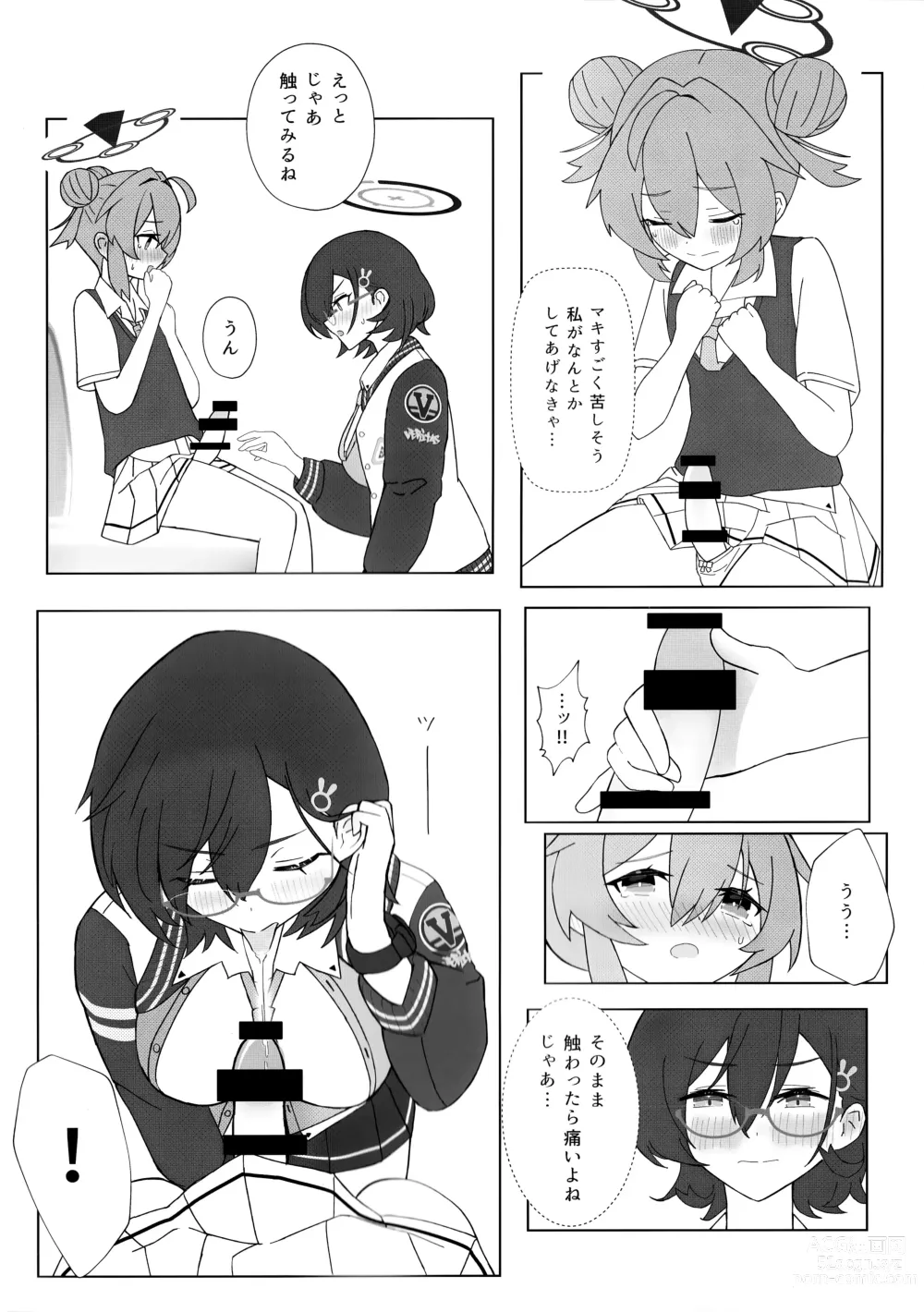 Page 8 of doujinshi Maki-chan no Irogoto ~Ochinchin ga Haechatta!? Uwaan Tasukete Chihiro-senpai~