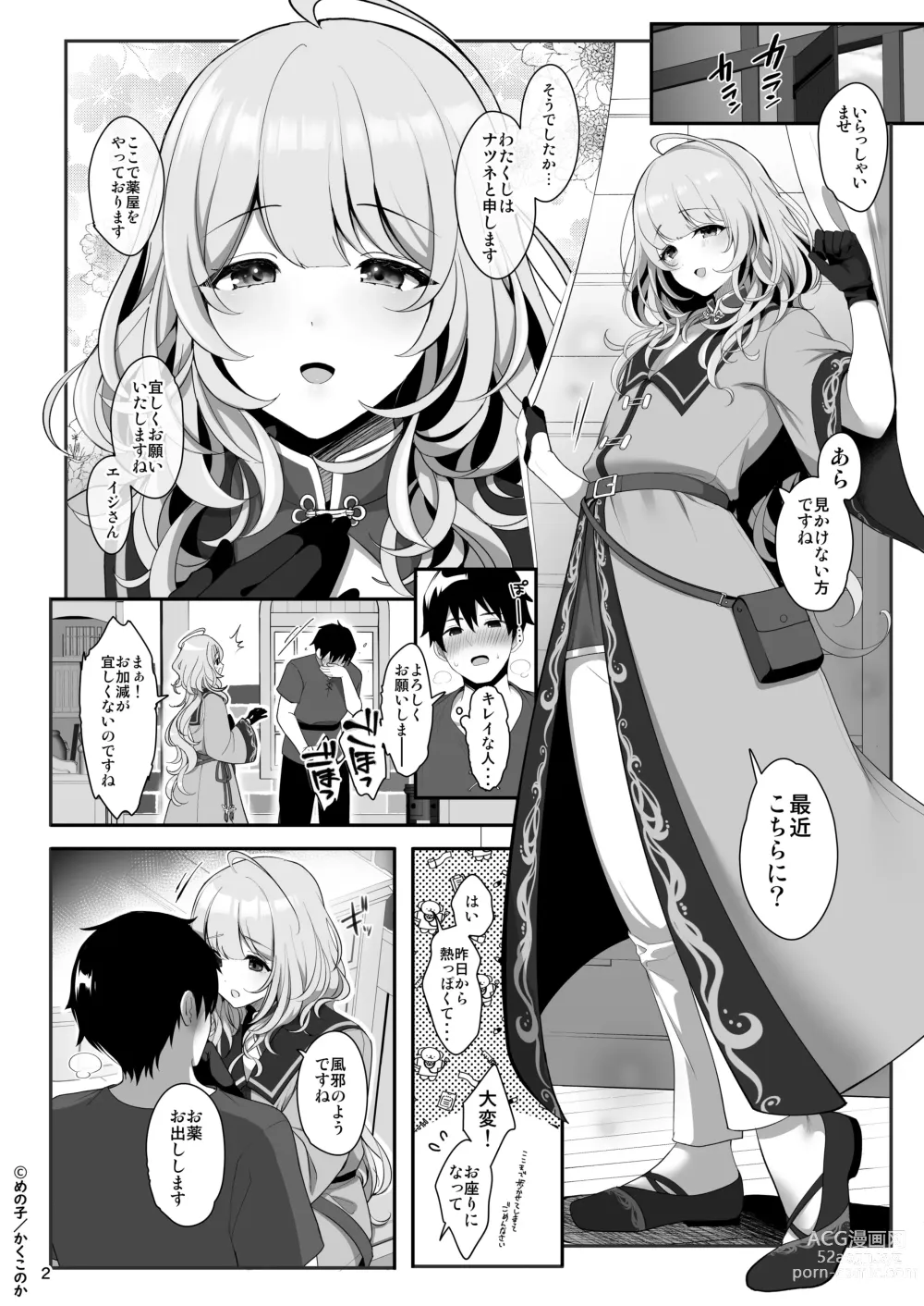 Page 3 of doujinshi Kusuriya no Mama-kei Onii-san wa Murabito-tachi no Milk Bar