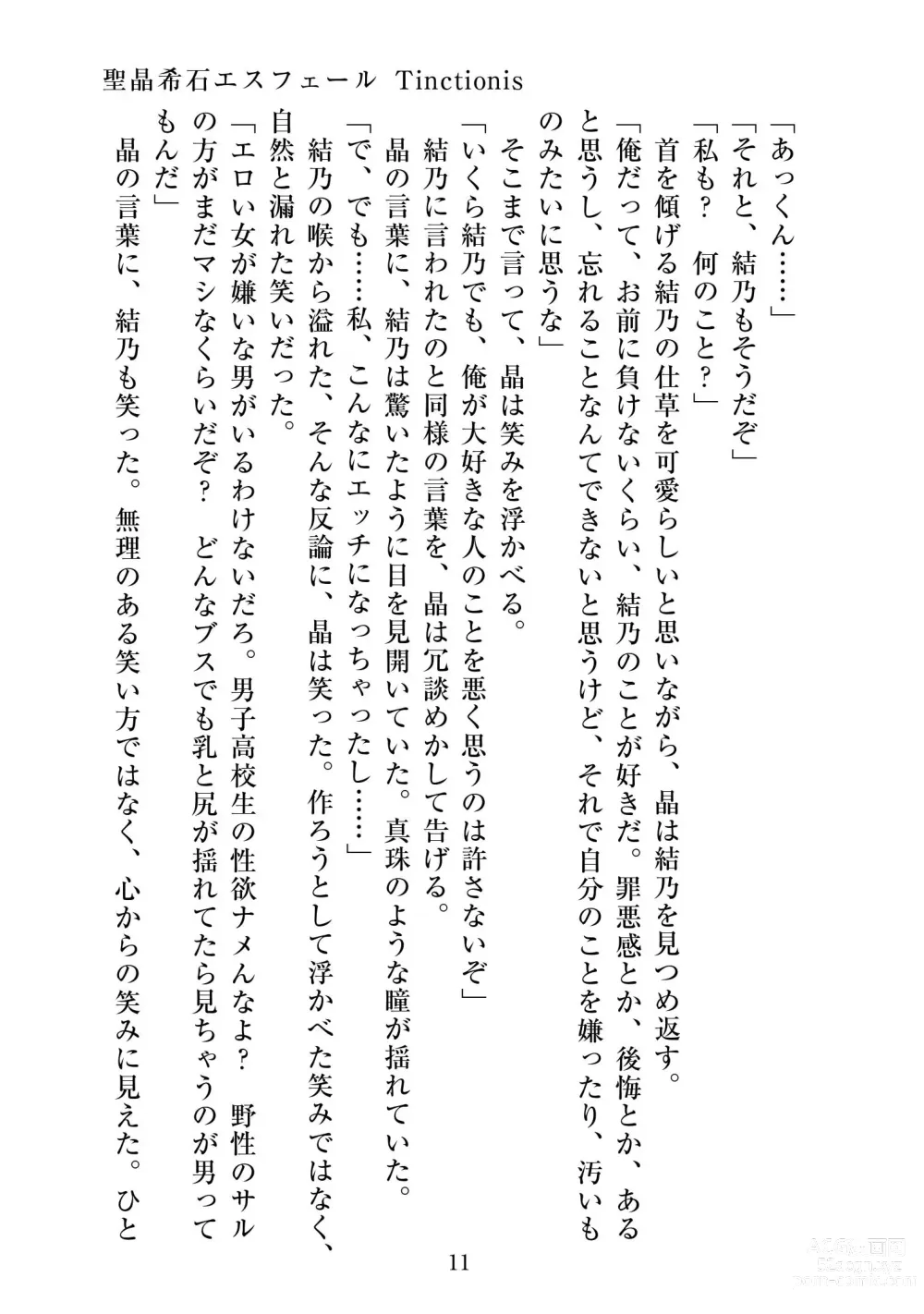 Page 12 of doujinshi Holy Crystal Esphére Tinctionis