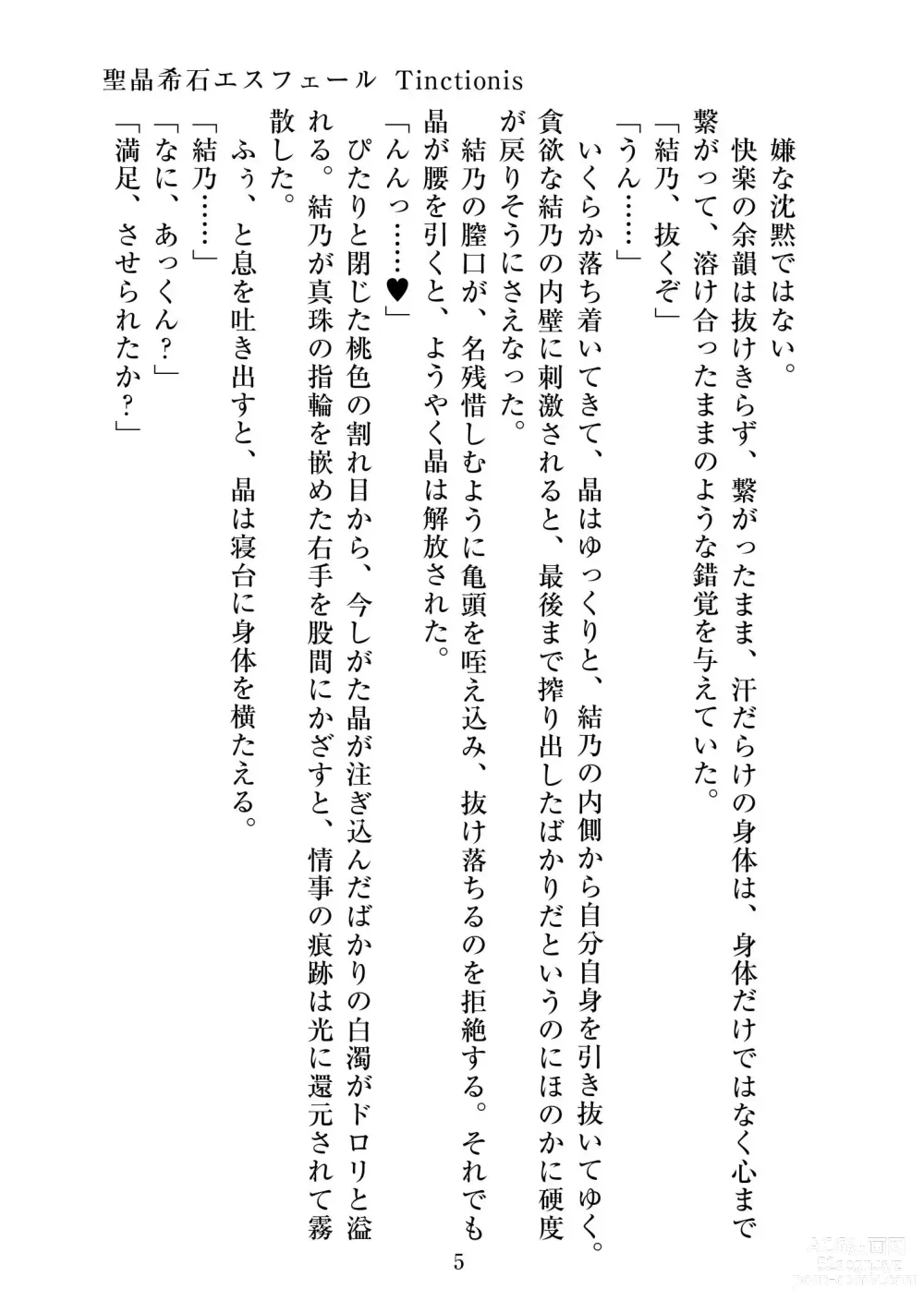 Page 6 of doujinshi Holy Crystal Esphére Tinctionis