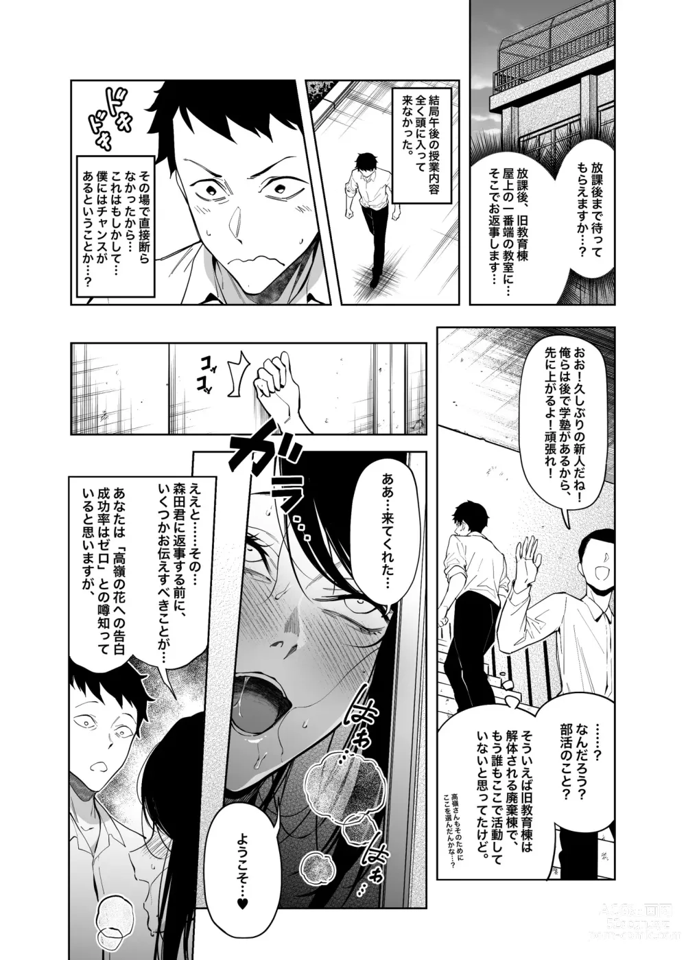 Page 6 of doujinshi Takane no Hana e no Kokuhaku Seikouritsu wa Zero no Wake