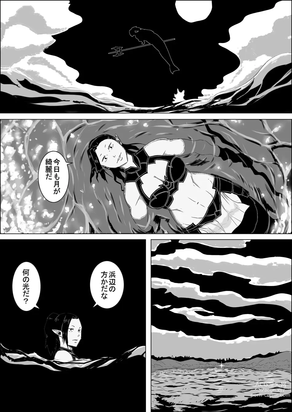 Page 2 of doujinshi Mada Daimei no Nai Fantasy Ningyo no Onna Senshi to Touzoku no Otoko