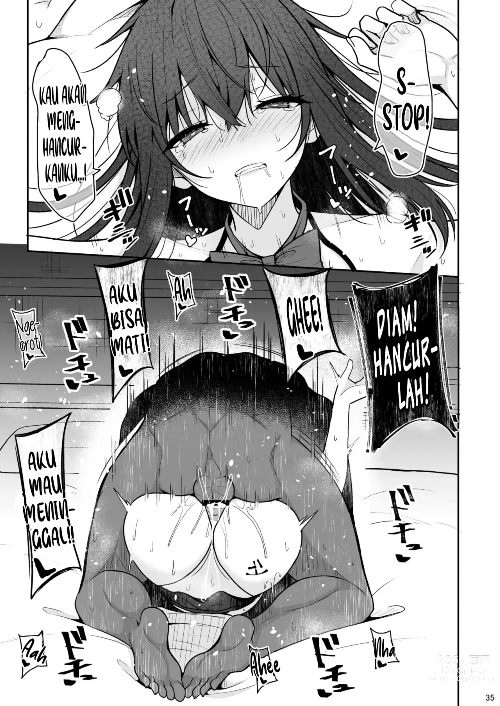 Page 34 of doujinshi Pacar yang Pendiam Jadi Orang Cabul yang Suka Ngecrot Dalam Saat Syuting Bokep