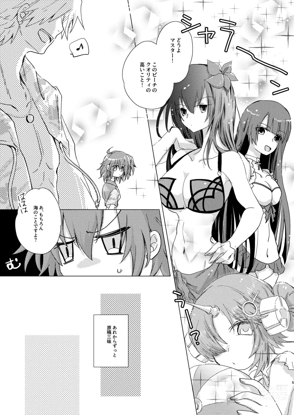 Page 4 of doujinshi Summer Girl wa Dakitsukitai