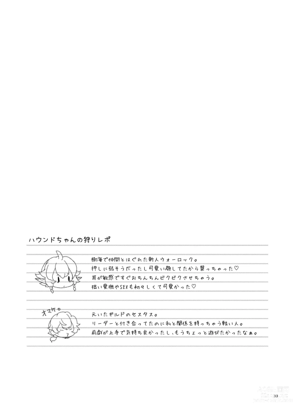 Page 33 of doujinshi Hound-chan wa Ecchi ga Shitai.