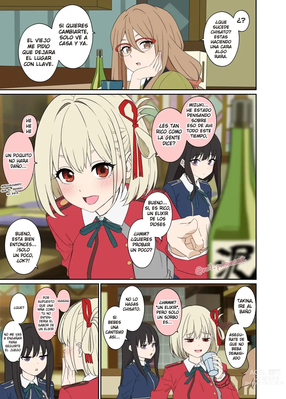 Page 2 of doujinshi Una historia sobre cosas malas que le hice a una Nishikigi Chisato Borracha