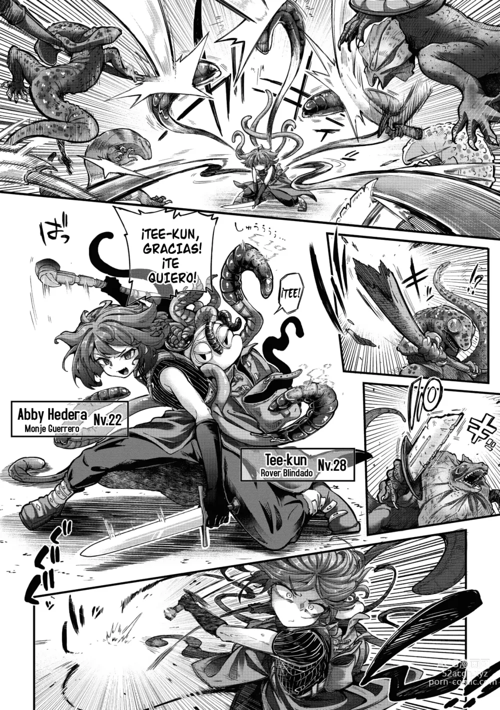 Page 2 of manga La guerrera y el tentáculo Cap 03 Monje-chan y Tentaculo Blindado-kun