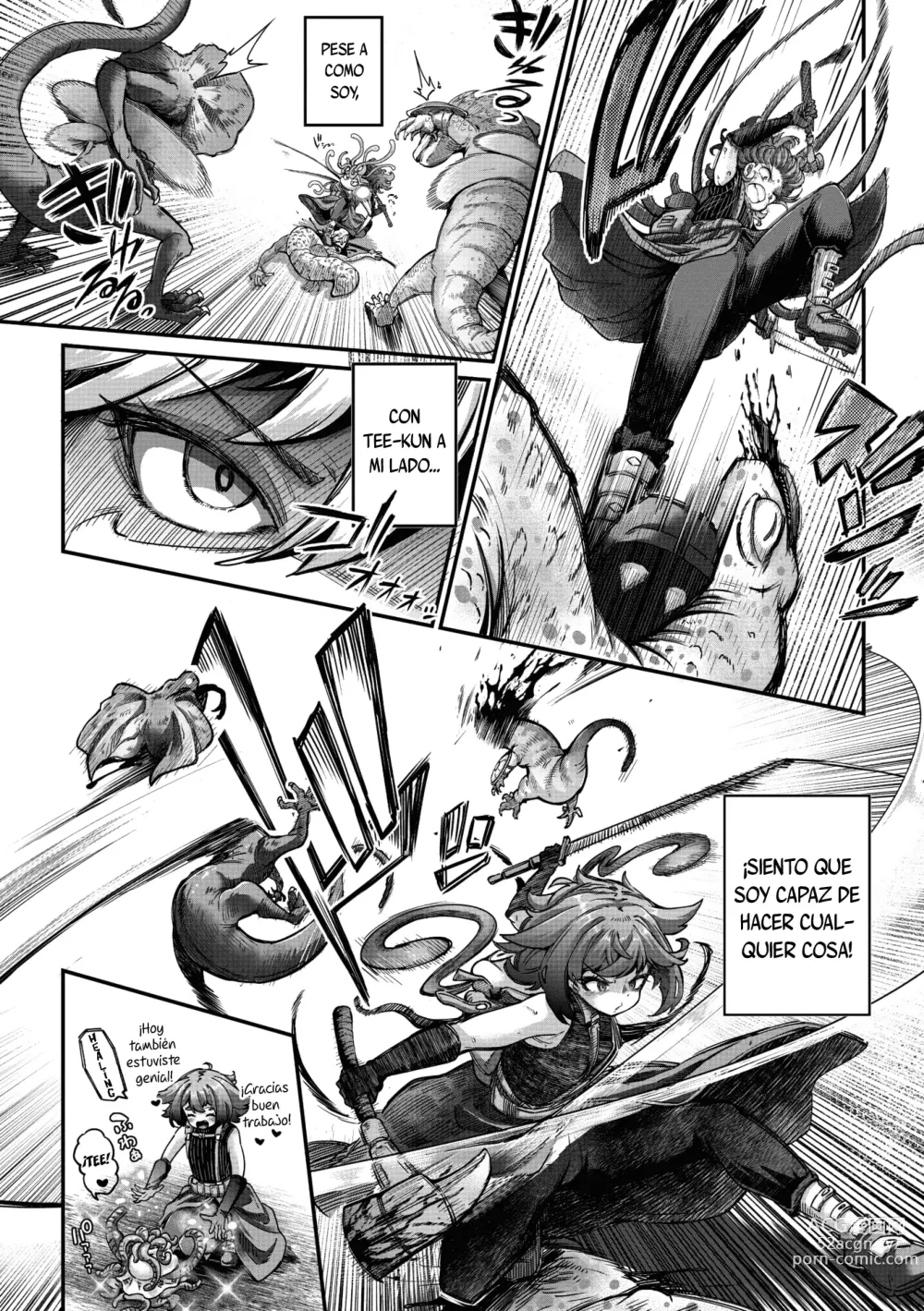 Page 4 of manga La guerrera y el tentáculo Cap 03 Monje-chan y Tentaculo Blindado-kun