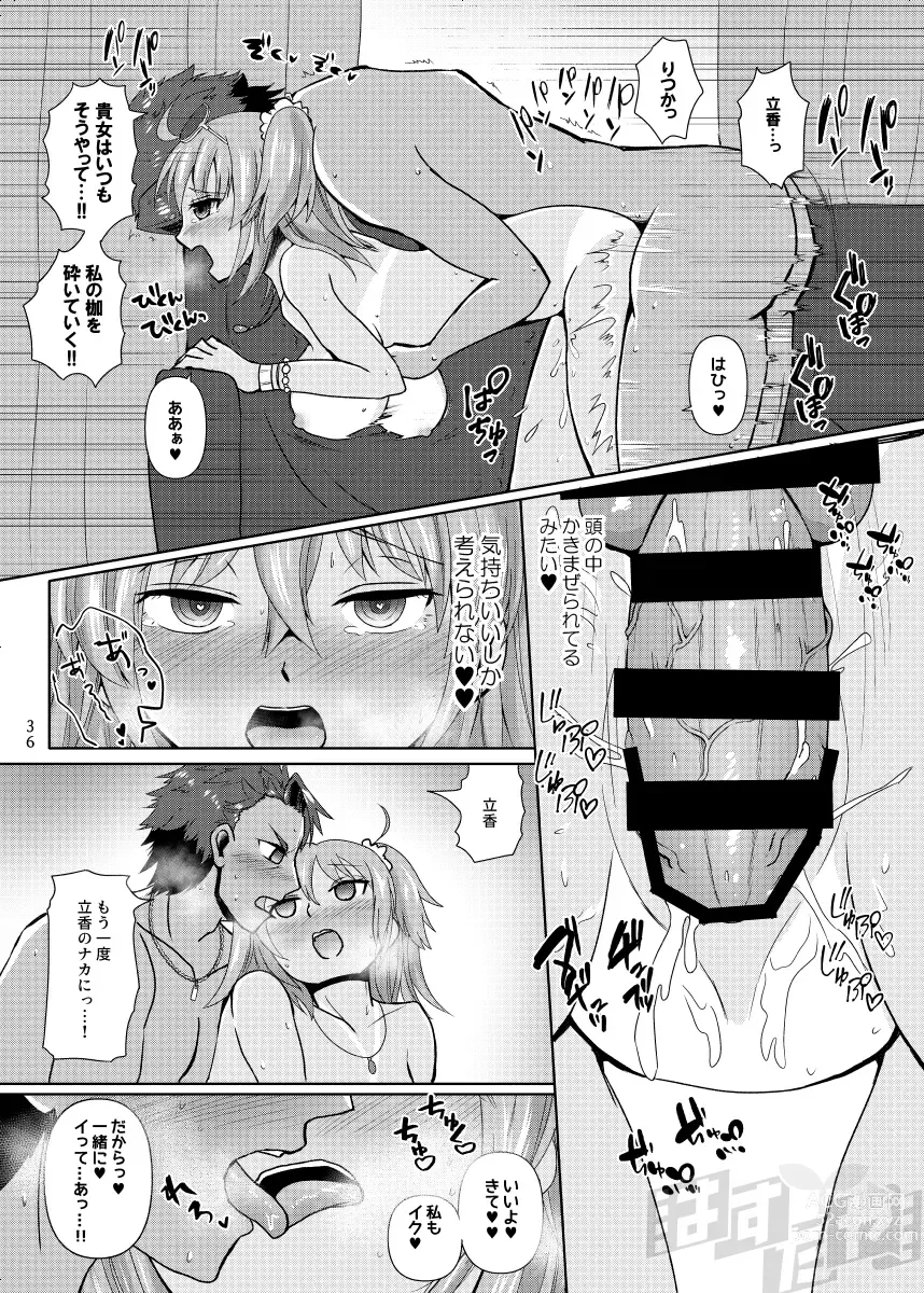 Page 34 of doujinshi Kencelo to Master in Dosukeberu Luluhawa