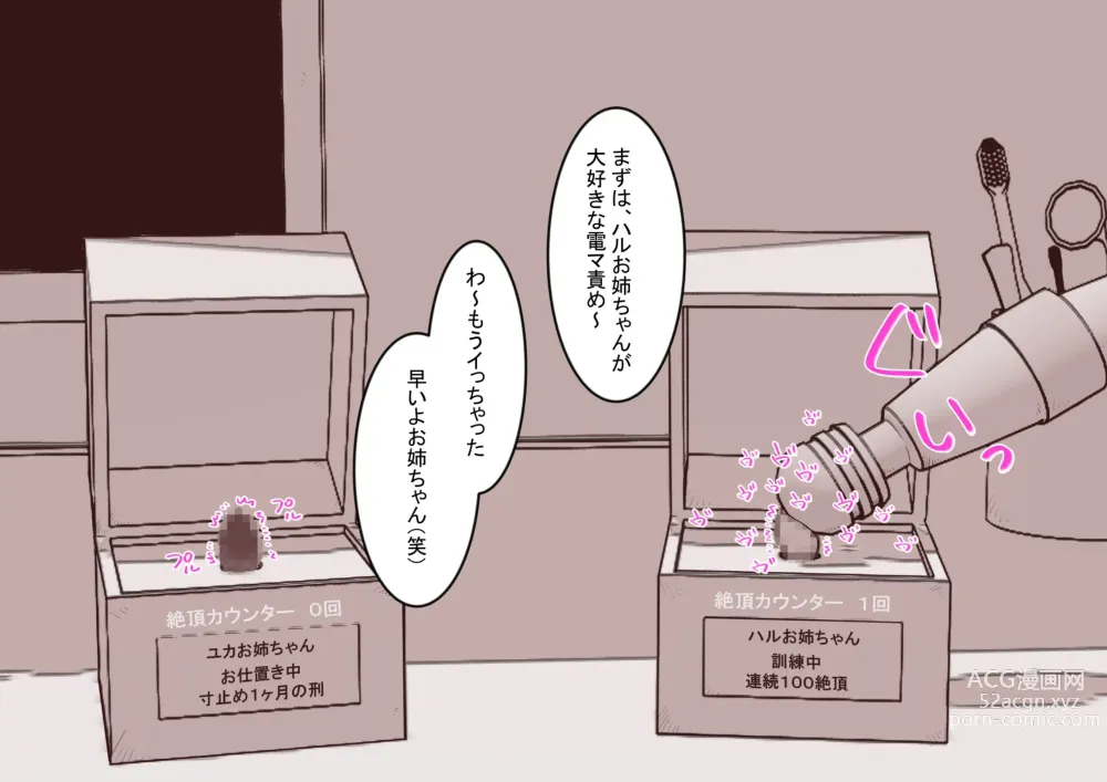 Page 9 of doujinshi Cli Box ni Batta Onee-chan-tachi no Cli o Ijiri Taosu