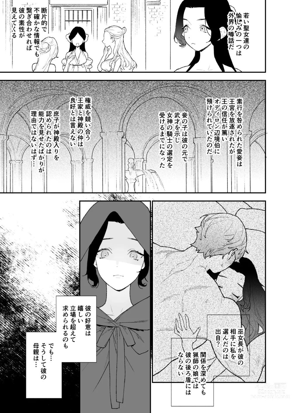 Page 28 of doujinshi Seijo wa Toshishita Kishi no Ichizu na Renjou o Kobamenai