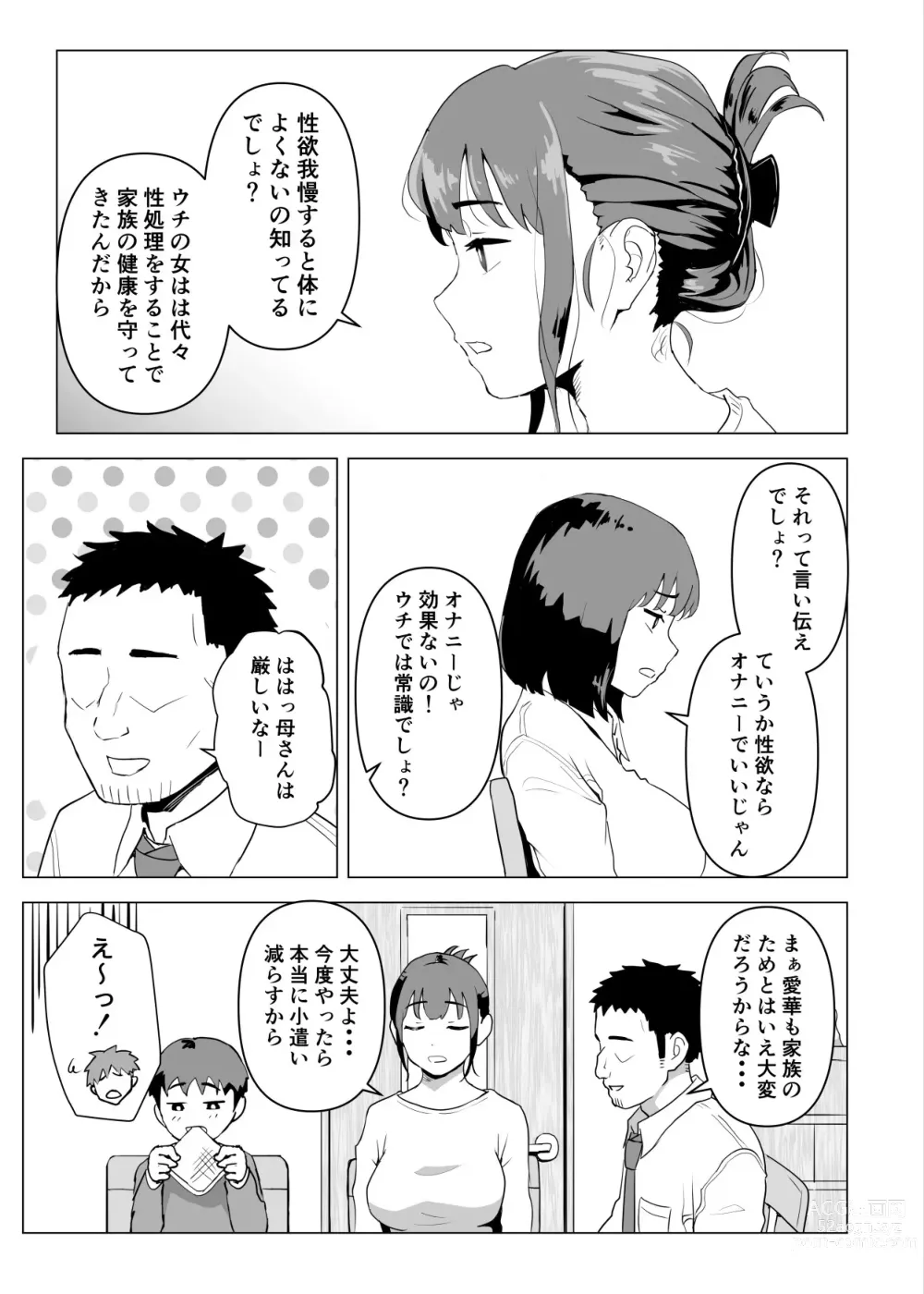 Page 8 of doujinshi Uchi de wa Kazoku Sex wa Joushiki Rashii