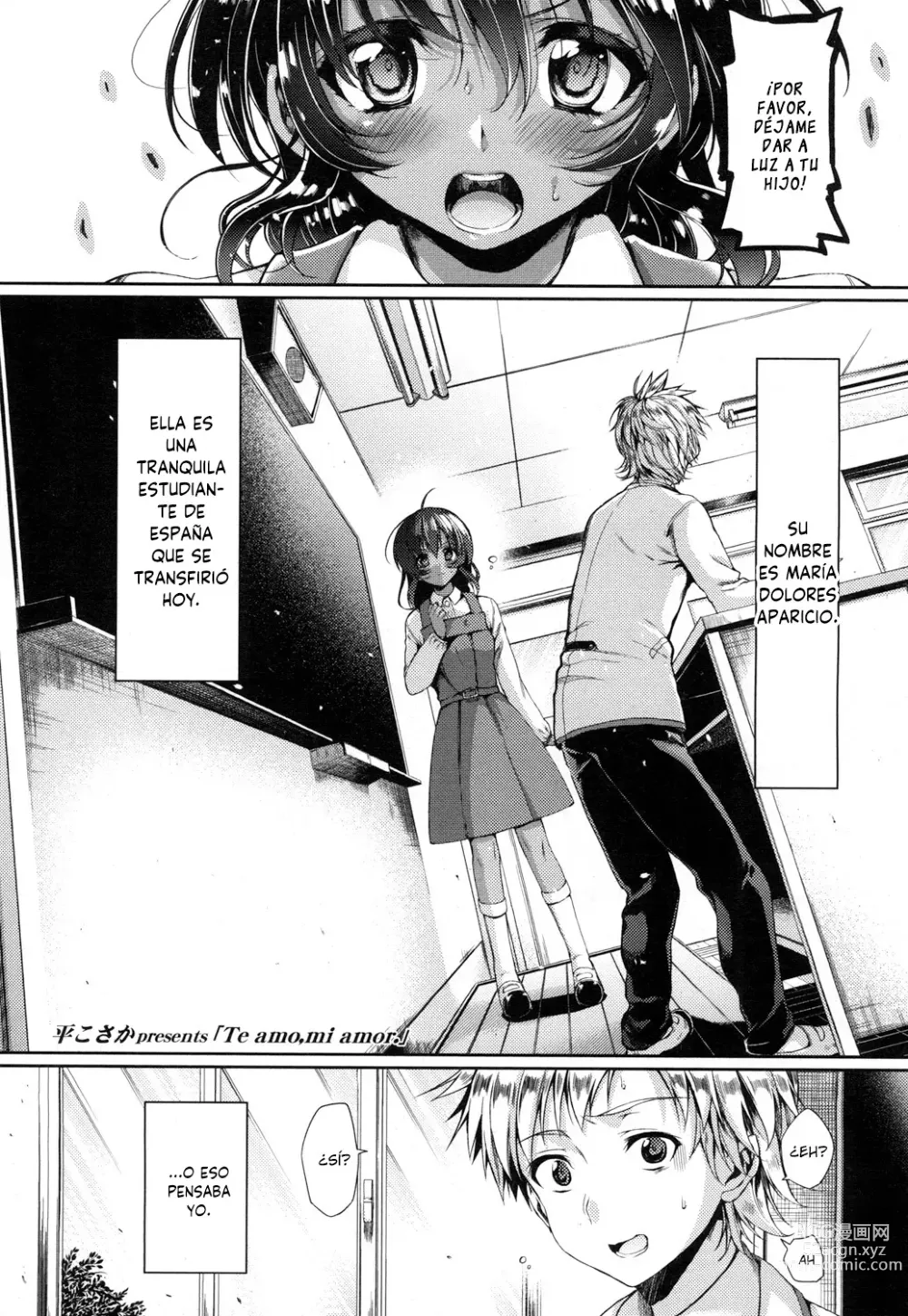 Page 1 of manga Te amo, mi amor.