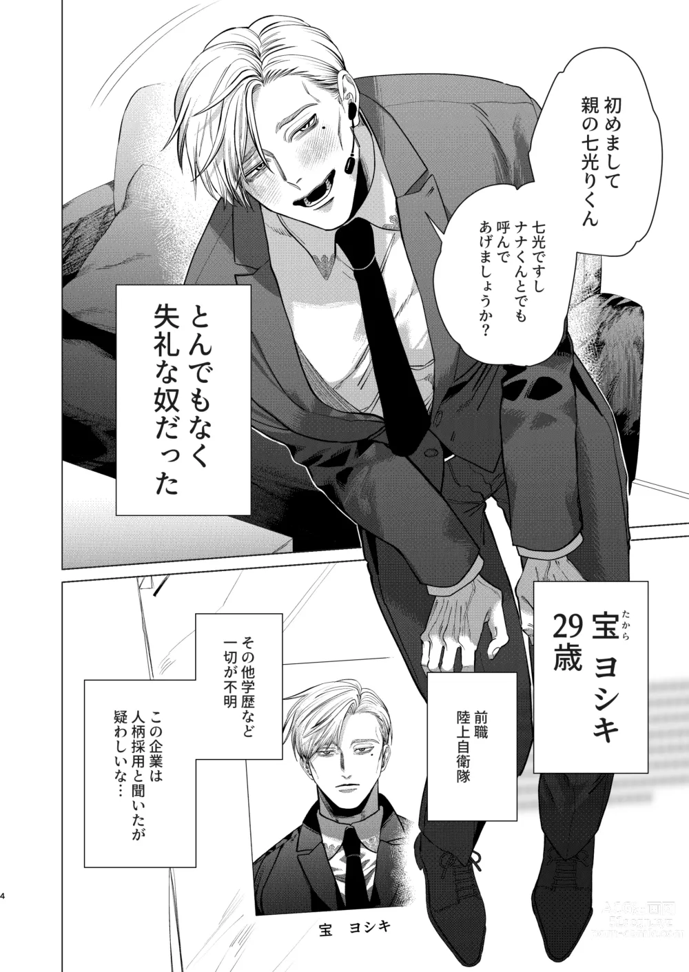 Page 3 of doujinshi Ore o Mamoru no wa Kinpatsu Gachimuchi Inran SP?!