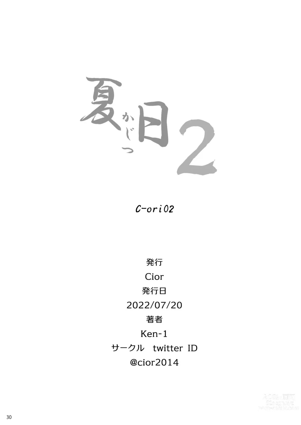 Page 29 of doujinshi Kajitsu│여름날 C-ori02