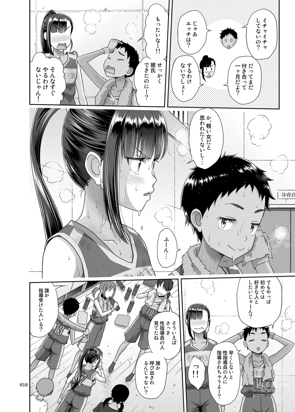 Page 9 of doujinshi Seishidouin no Oshigoto 3 Mushiatsui Taiiku Souko de Iron na Renshuu o Shitemitara Asedaku ni Natta (decensored)