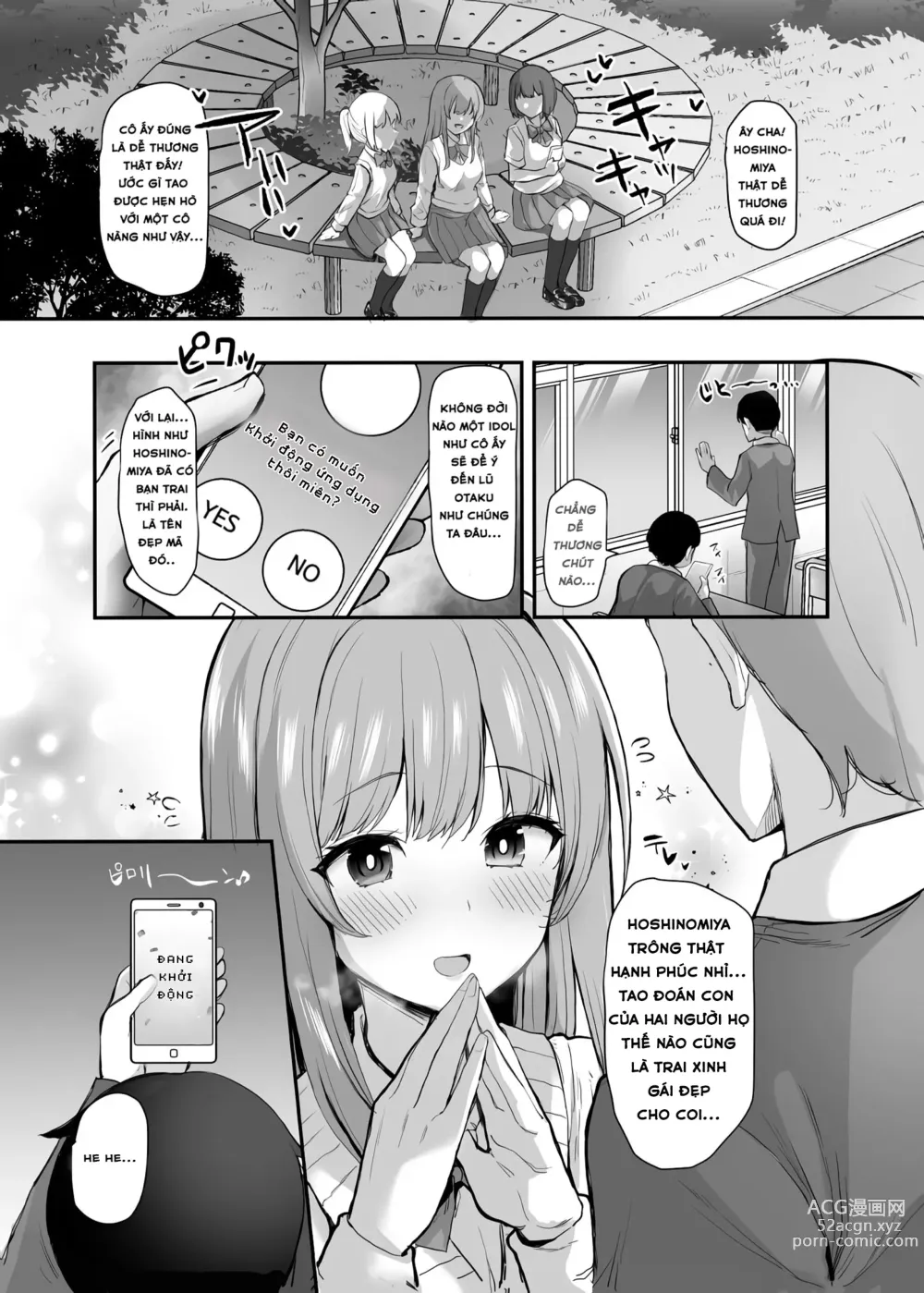 Page 2 of doujinshi Gakuen no Idol ni Saimin Kareshi Mensuru Otaku-kun