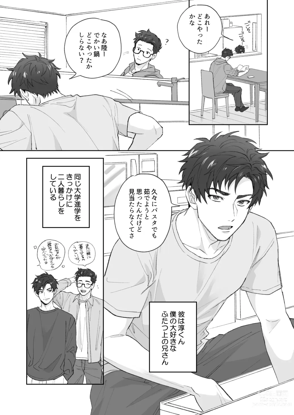 Page 1 of doujinshi 弟が日常的に乳首を触ってきます‼