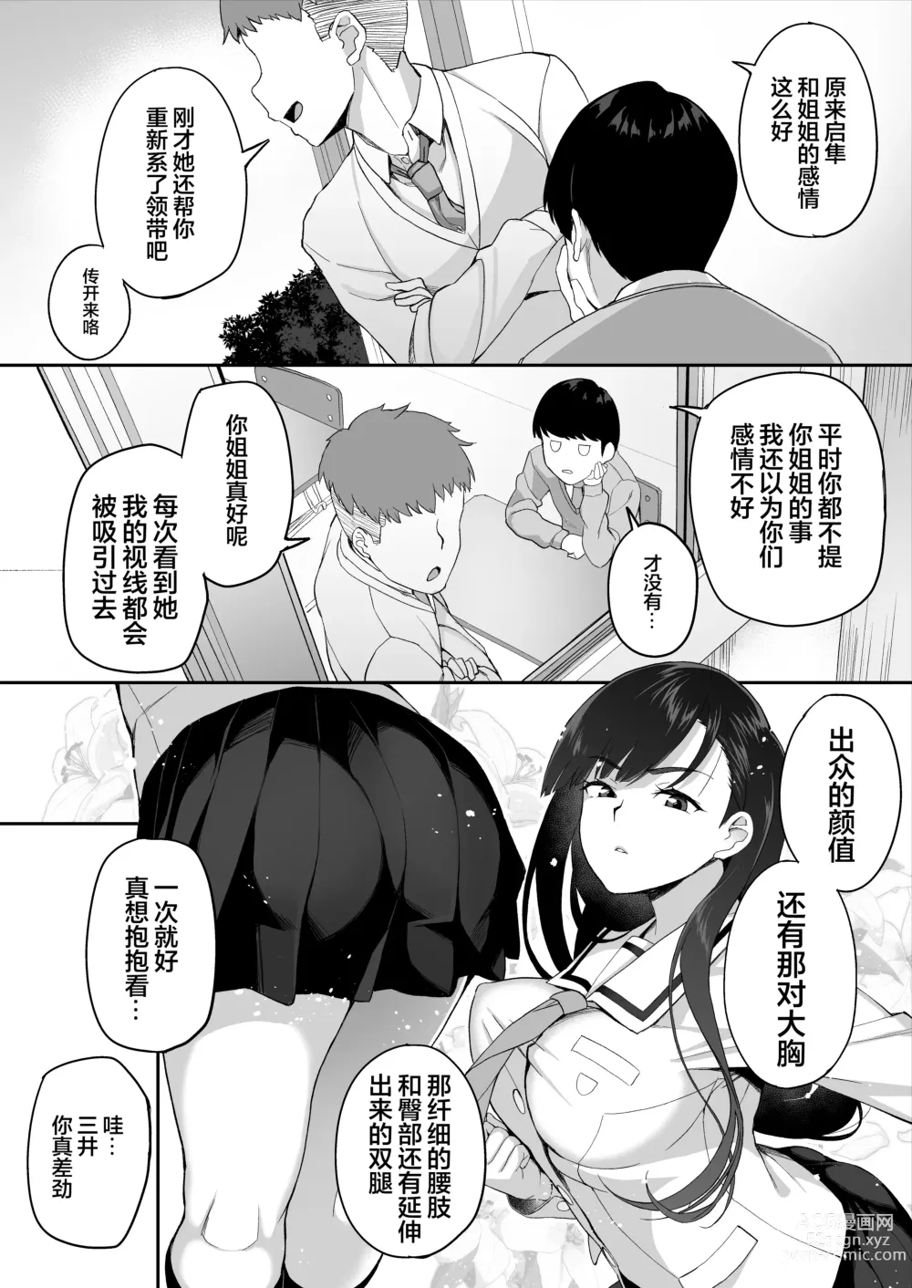 Page 9 of doujinshi Yuutousei no Nee-san to Honki no Sex de Kyoudai Kankei o Owaraseru Hanashi