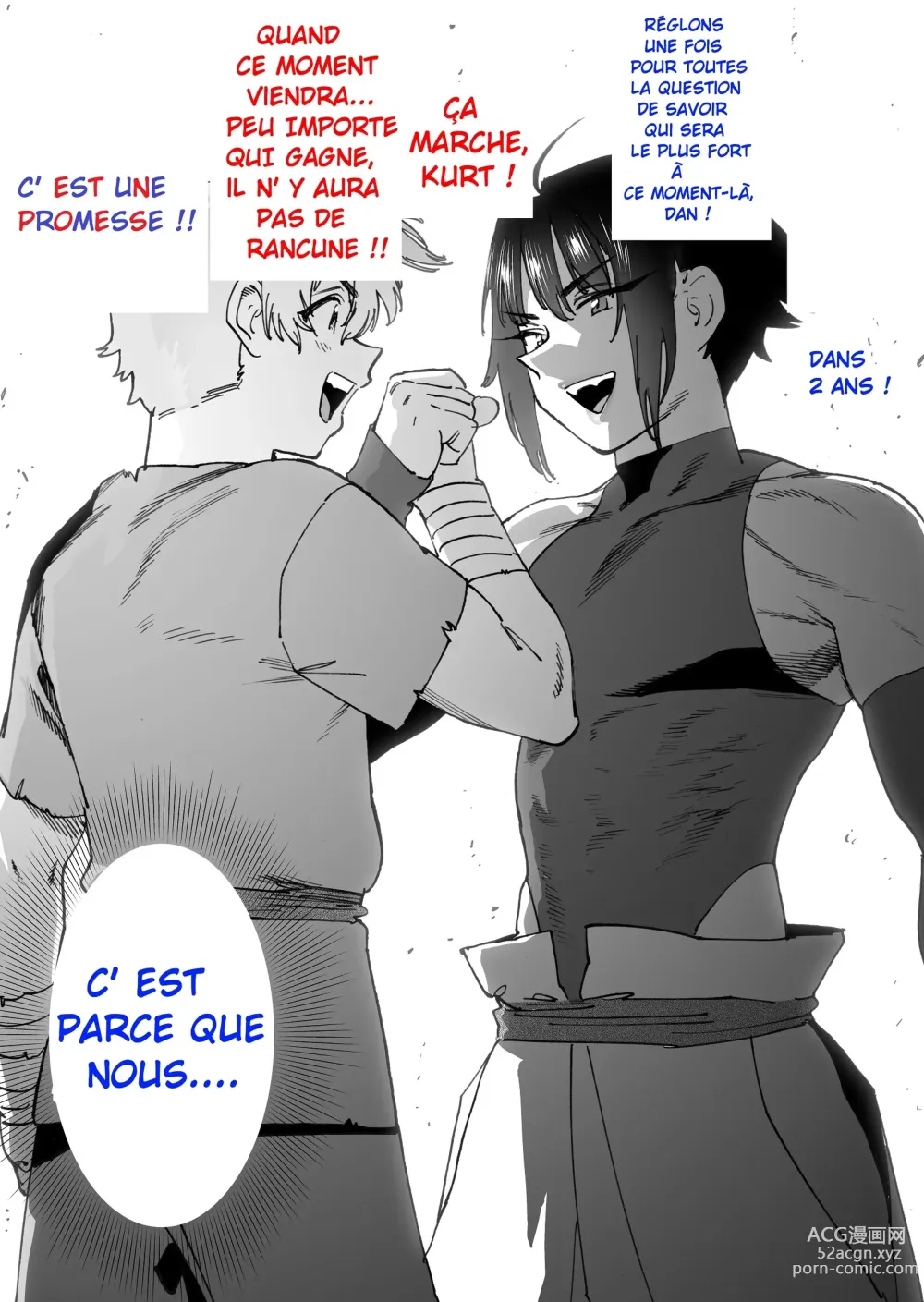 Page 94 of doujinshi Lhistoire de deux amis qui se sont séparés en se promettant de devenir plus forts, mais qui se sont retrouvés après 2 ans en tant que fiottes.