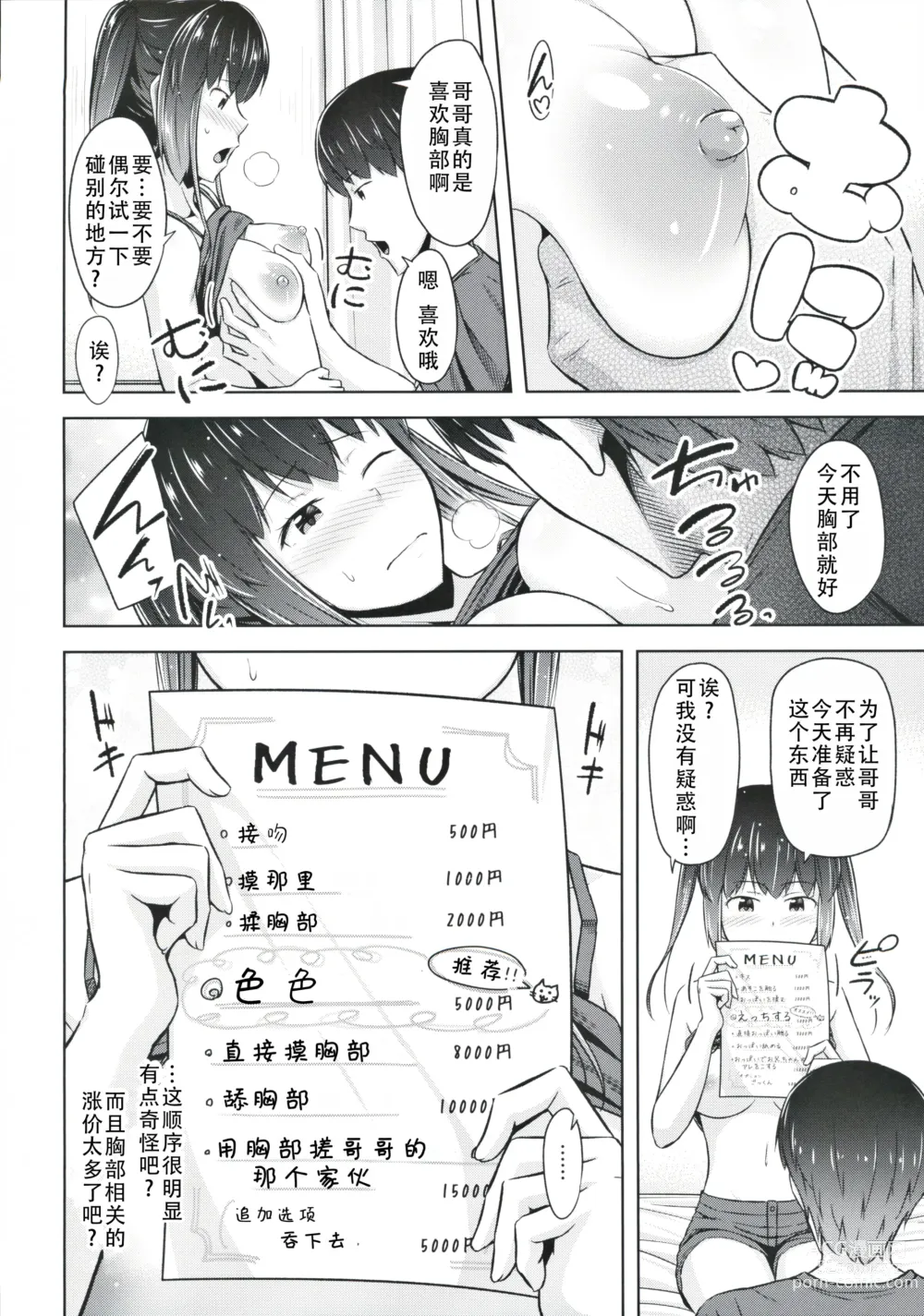 Page 14 of doujinshi 最近对妹妹的胸部在意得不得了