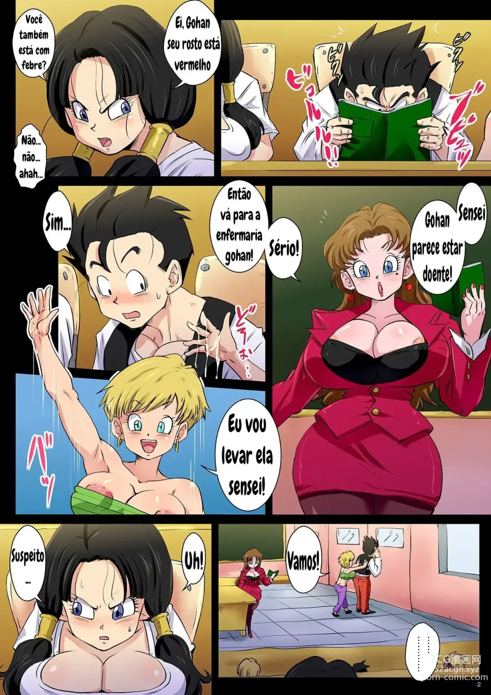 Page 2 of doujinshi Dosukebe Videl ga Hisshi ni Yuuwaku Suru kedo Gohan wa Chi Chi to no Sex ni Muchuu desu!