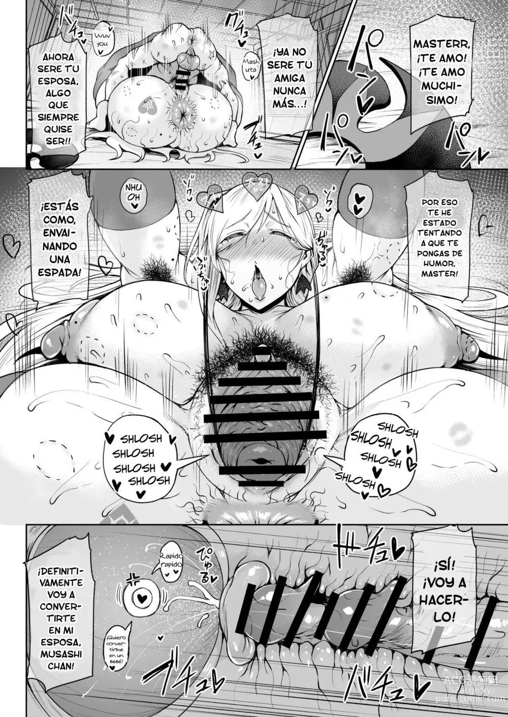 Page 17 of doujinshi Espadachina pervertida no deja de jugar con su Master