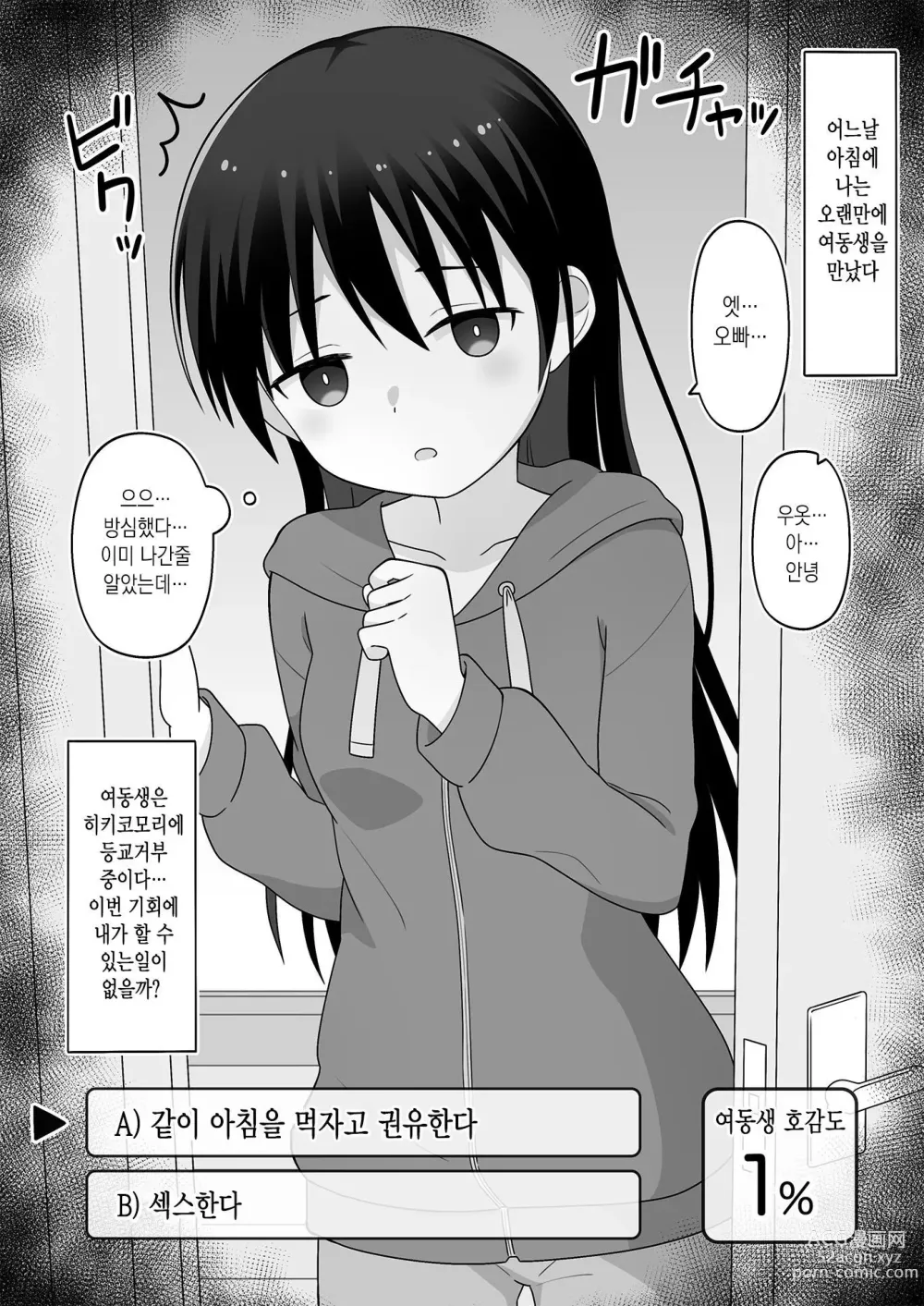 Page 1 of manga 히키코모리 여동생을 어떻게든 해보려는 오빠의 이야기