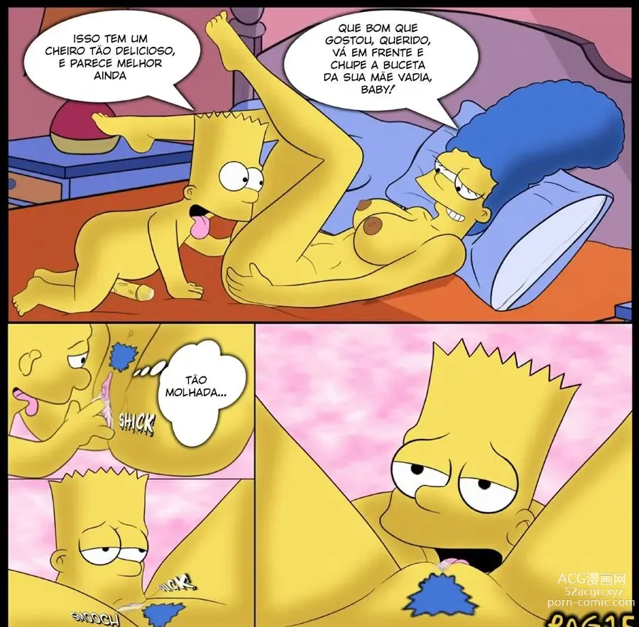 Page 16 of doujinshi Os Simpsons Bart comendo a Marge