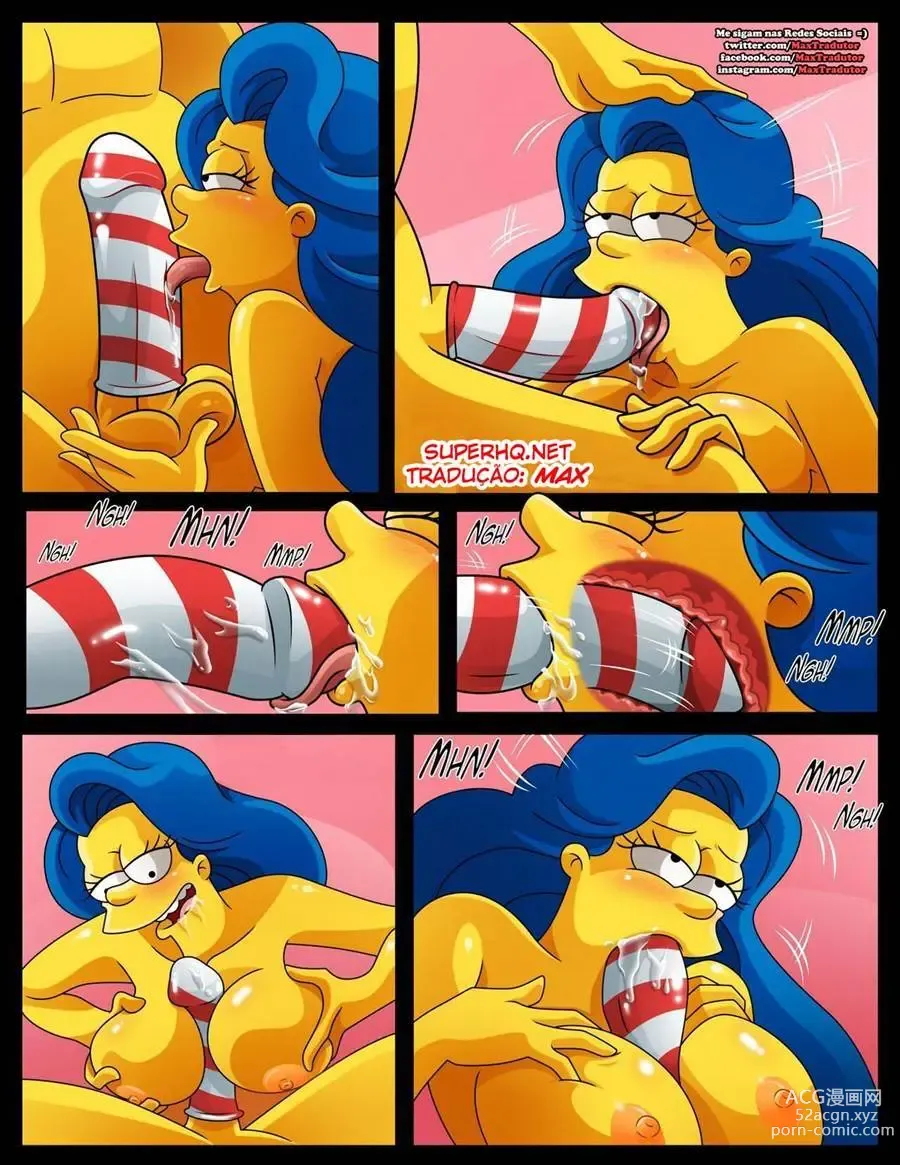 Page 11 of doujinshi Natal branco e leitoso Bart e Marge Simpson croc milky_bunny