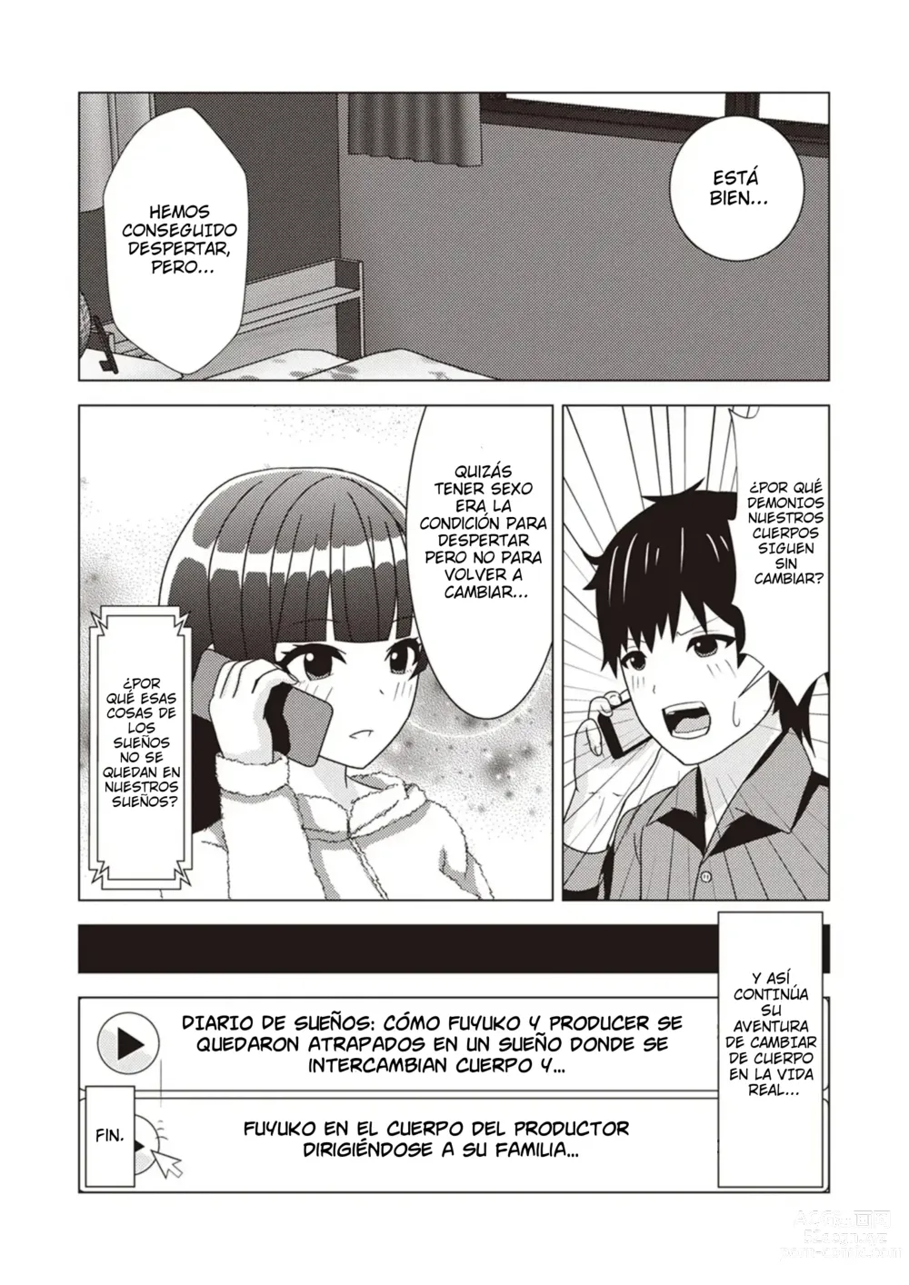 Page 6 of doujinshi Diarios De Sueños: Cómo Fuyuko y Producer se quedaron atrapados en un sueño en el que intercambiaron cuerpos y no pueden despertar hasta que tener sexo