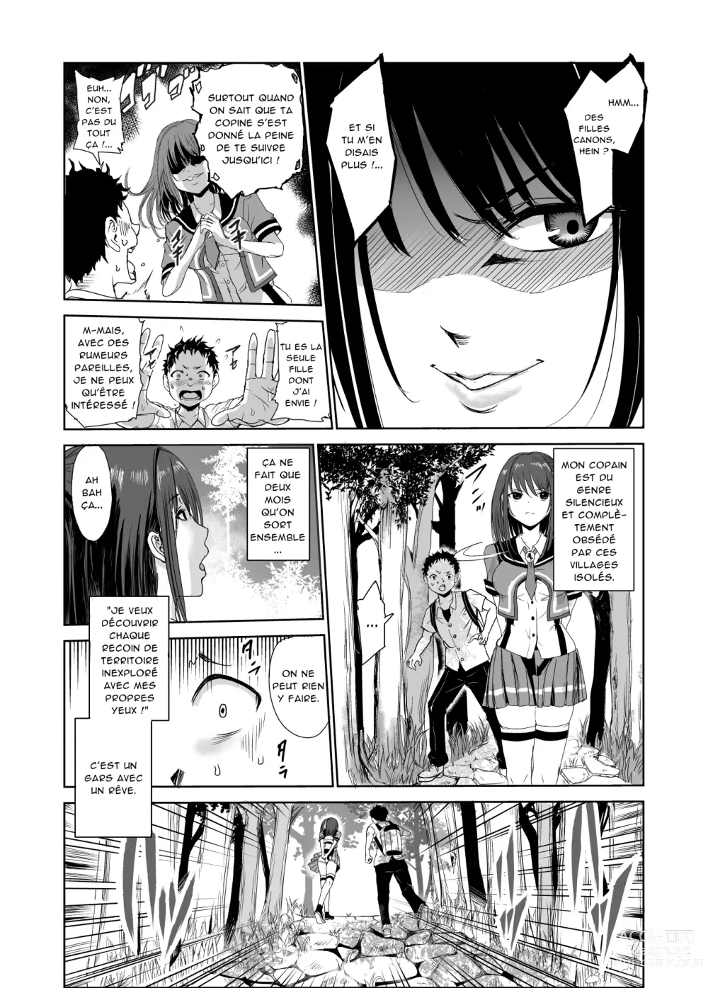 Page 4 of doujinshi Tsuyagari Mura 1 ~Kareshi o Mamoru Tame Hikyou no Mura de Kyousei Gohoushi & NTR Sex~