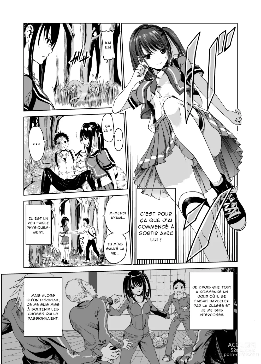 Page 6 of doujinshi Tsuyagari Mura 1 ~Kareshi o Mamoru Tame Hikyou no Mura de Kyousei Gohoushi & NTR Sex~