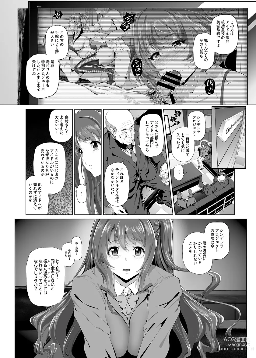 Page 3 of doujinshi Shimamura Uzuki no Nikutai Settai ~Mishiro Joumu ga Idol gui Daisuki Ero Oyaji datta Sekai~