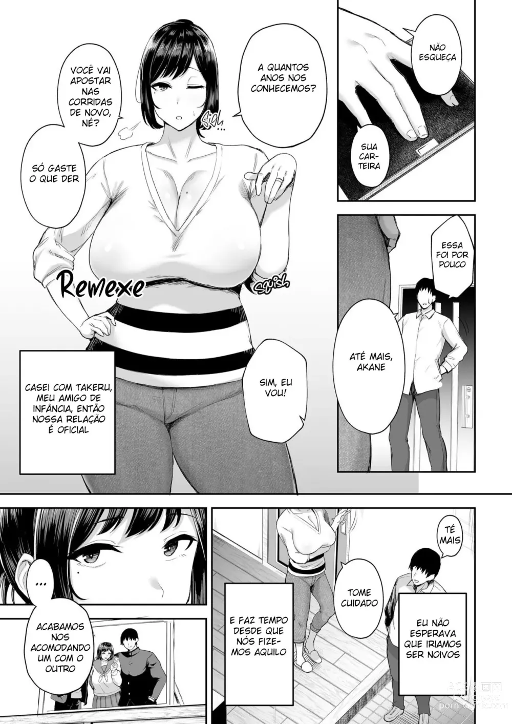 Page 2 of doujinshi Netorareta Bakunyuu Osananajimi Tsuma Akane -Mukashikkara Shinyuu (SeFri) to Yarimakuri Deshita lol-