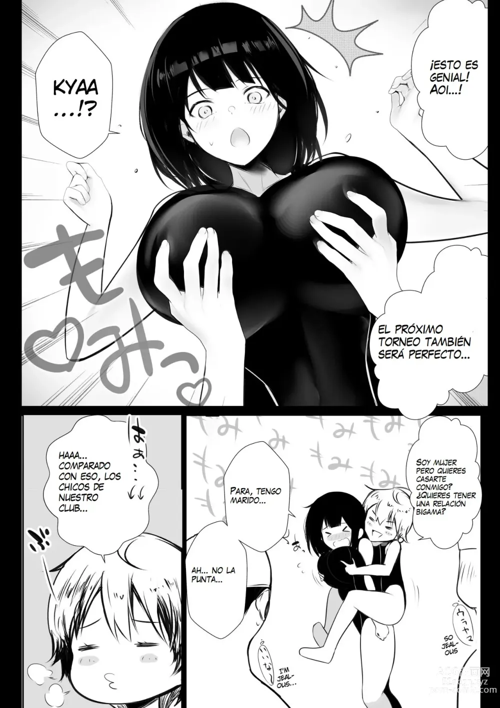 Page 7 of doujinshi Vi a una esposa de preparatoria de grandes pechos que solo deja que otro hombre la mime y abrace 7.