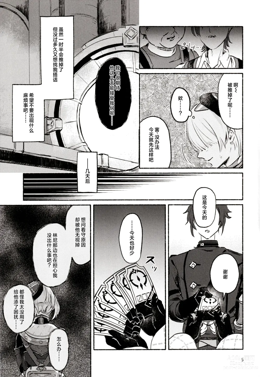 Page 7 of doujinshi Shuujin no Inbou ~Kangoku no Amai Mitsu o Waga Mono e~