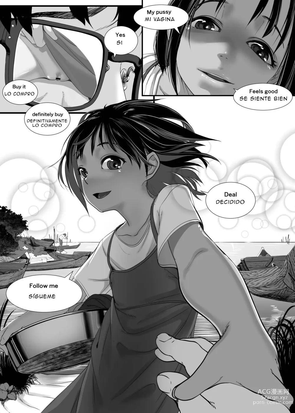 Page 13 of doujinshi Una Historia sobre cómo compré un coño suave mientras sacaba fotos cuando orinaban en un barrio pobre de Asia