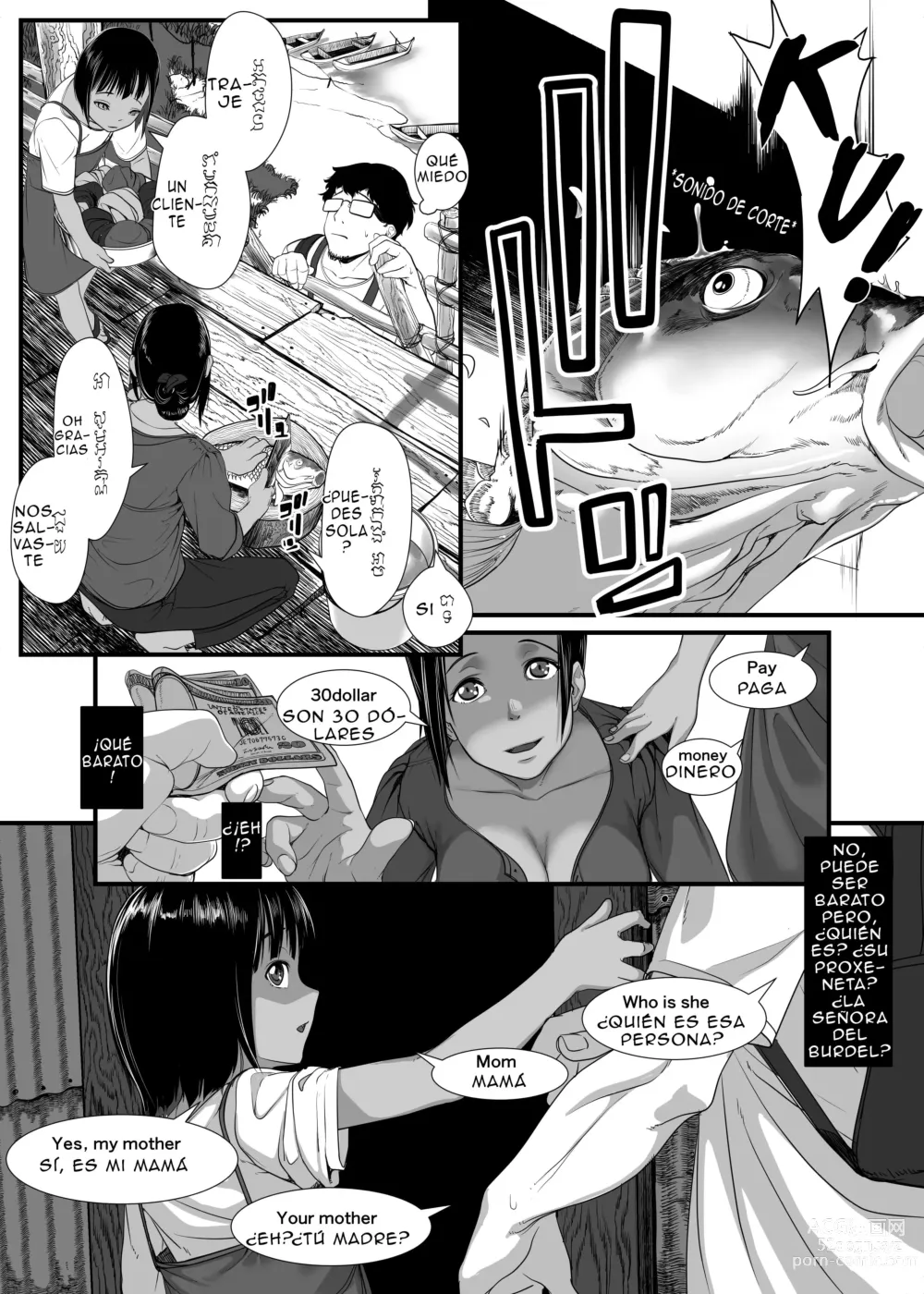 Page 15 of doujinshi Una Historia sobre cómo compré un coño suave mientras sacaba fotos cuando orinaban en un barrio pobre de Asia