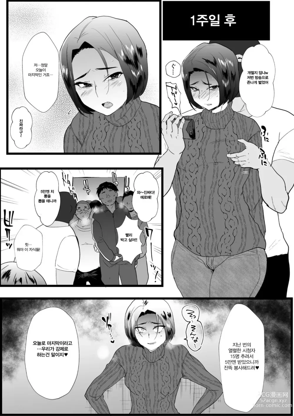 Page 21 of doujinshi 쓰레기 양아치남 강제 암컷 타락 생방송