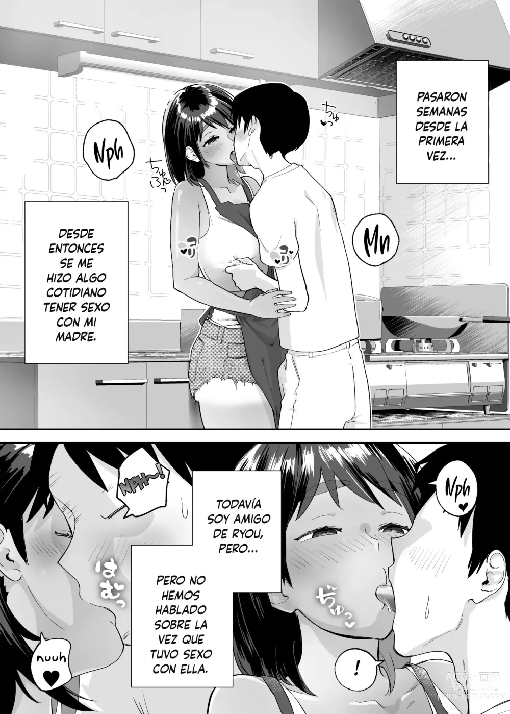 Page 3 of doujinshi Hitotsu Yane no Shita de Kaa-san ga Netorare Teru~Tomo Chin ni Ochita Haha to Sore ni Mezameru Ore 2~