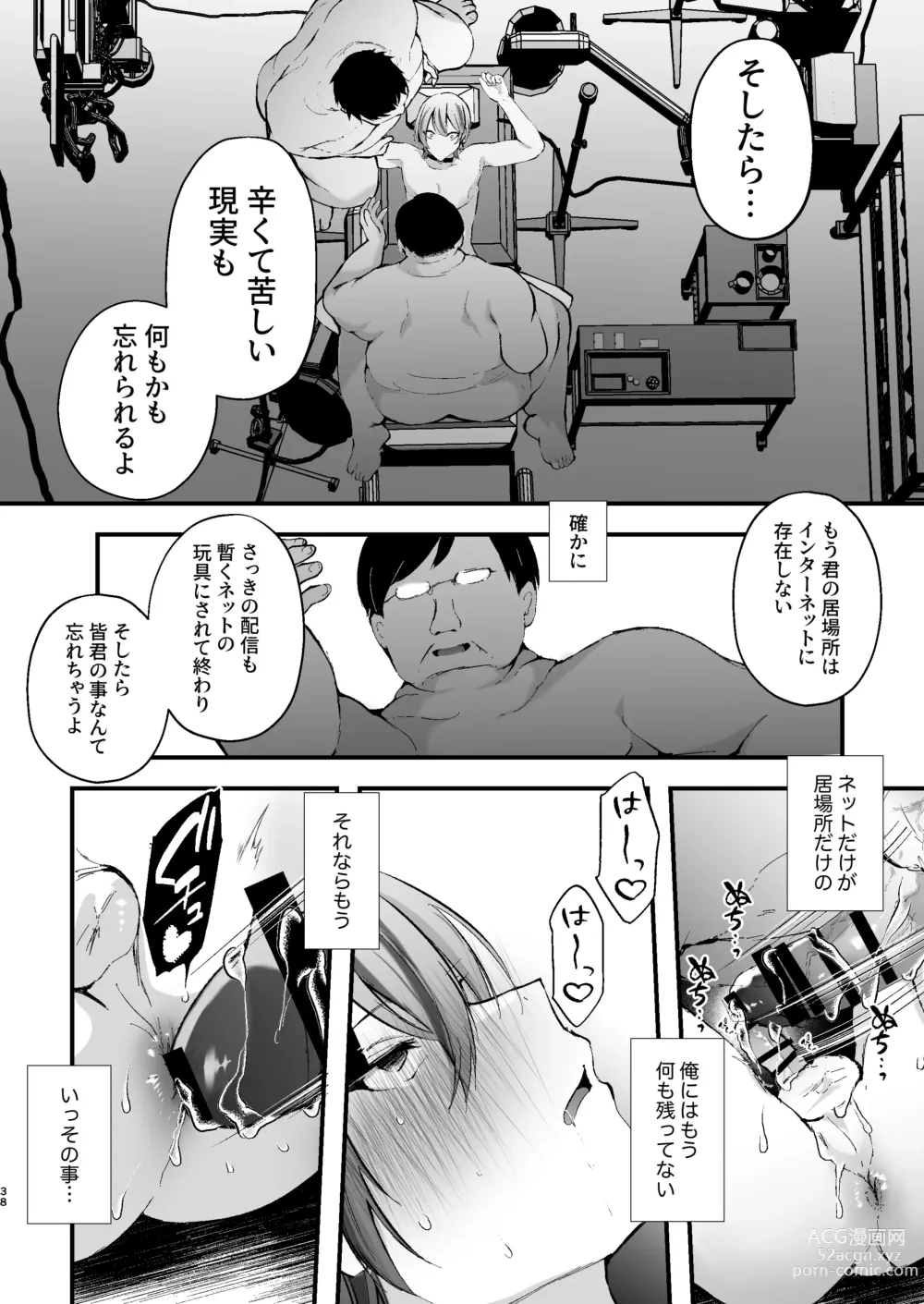 Page 39 of doujinshi Chikuiki Chiken Arbeit case2: Ninki Haishinsha Natsu-kun no Jinsei Shuuryou Acme Haishin