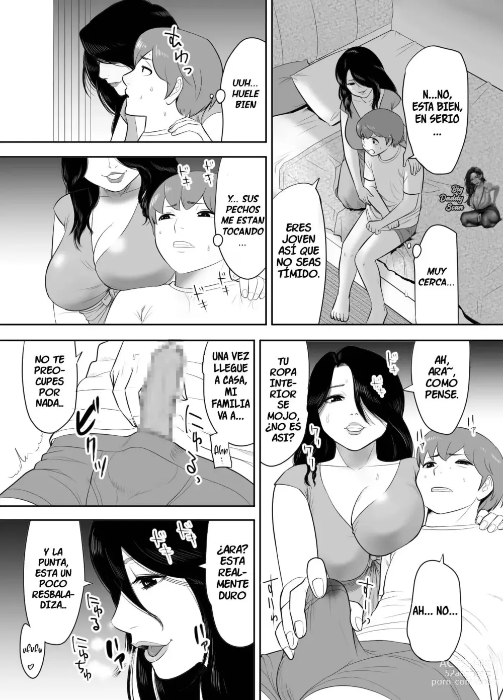 Page 9 of doujinshi El caluroso día de verano Perdí mi virginidad mientras me hundía en el voluptuoso cuerpo de un Oba-san