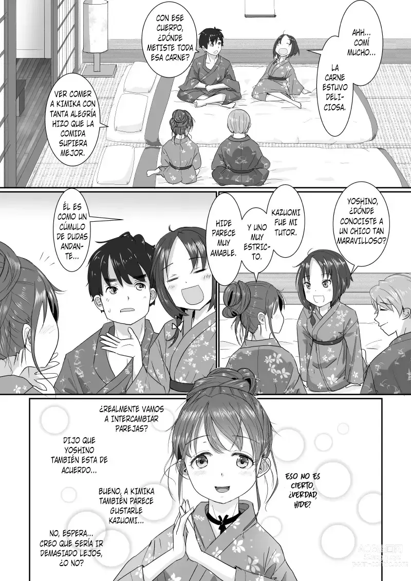 Page 12 of doujinshi Viaje Swinger a las Aguas Termales ~ ¿¡Sólo que En Realidad no es Mi Novia, Sino Mi Hermana Menor!?