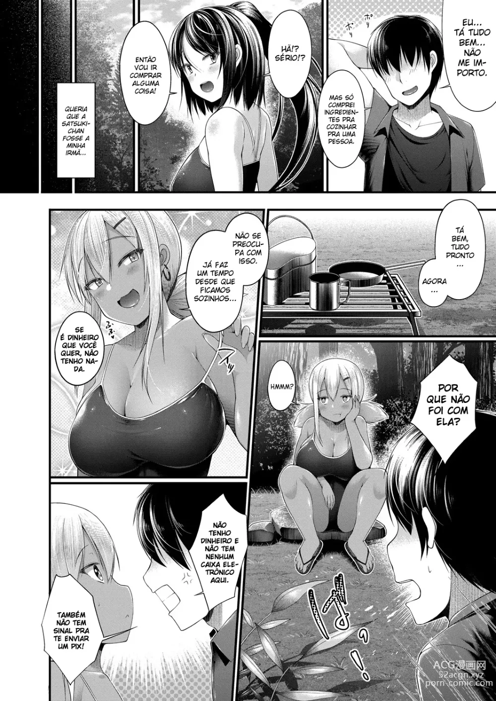 Page 8 of manga Hitori Camp o Shite itara Kuro Gal JK na Imouto to Imouto no Tomodachi ga Rannyuu shite kita Kekka Zenpen